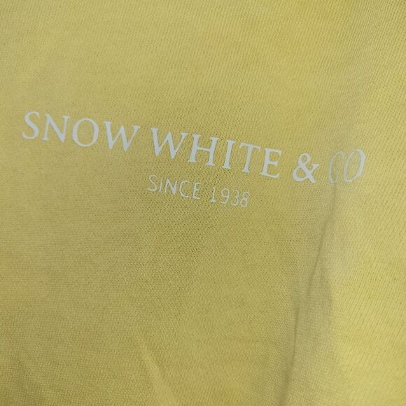 Old Navy Button Tie Waist Hoodie Pullover Sweatshirt Yellow w Graphic XS - Picture 5 of 5